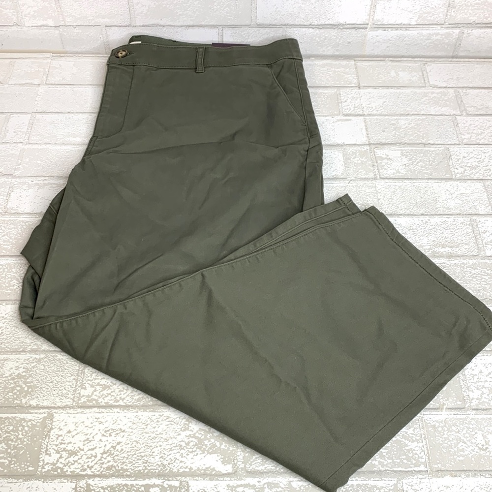 Ava & Viv Slim Midrise Stretch Waist Pants, Olive